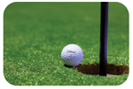 Golf ball near hole